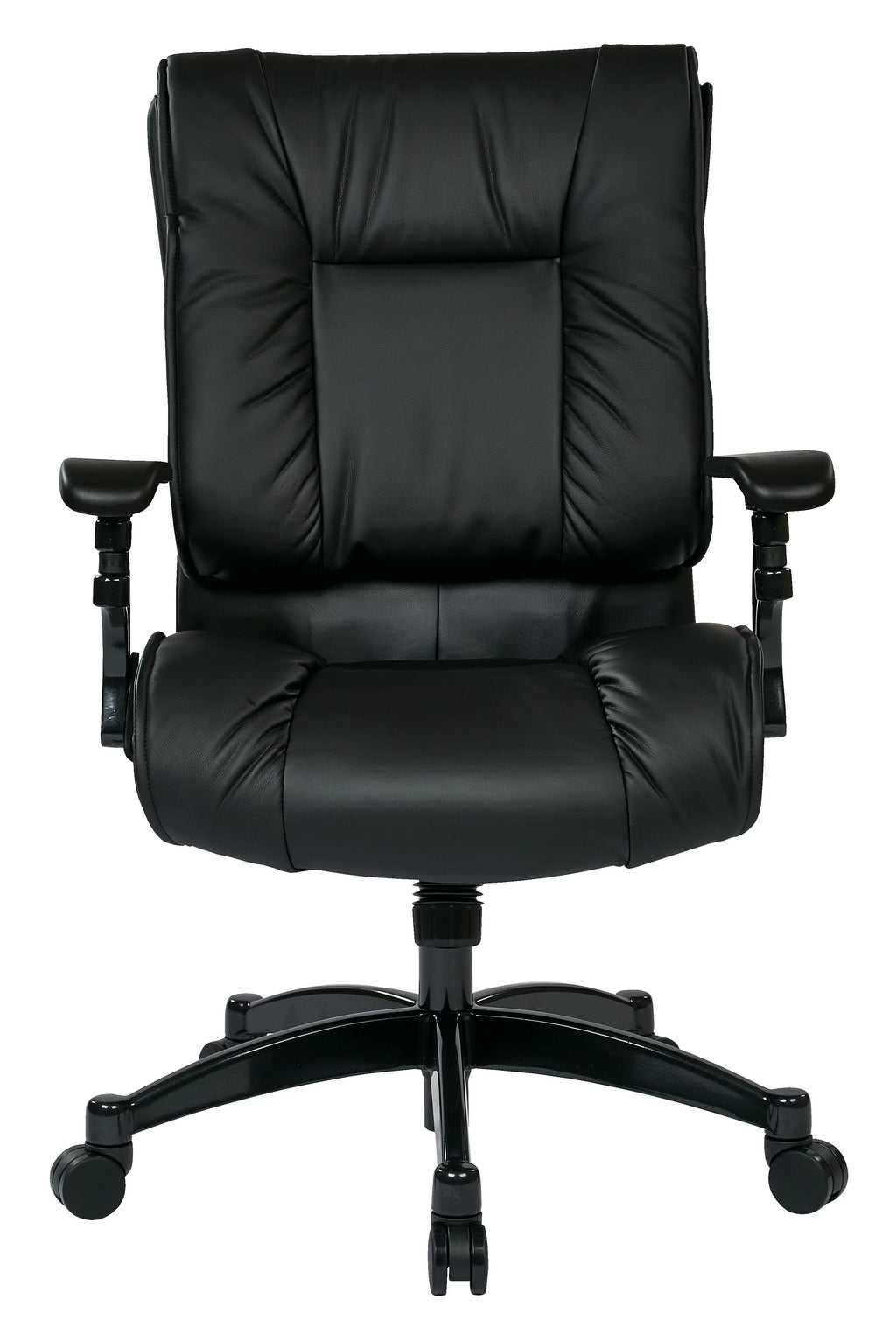 SPACE Seating Black Bonded Leather Conference Chair with Cantilever Arms G199