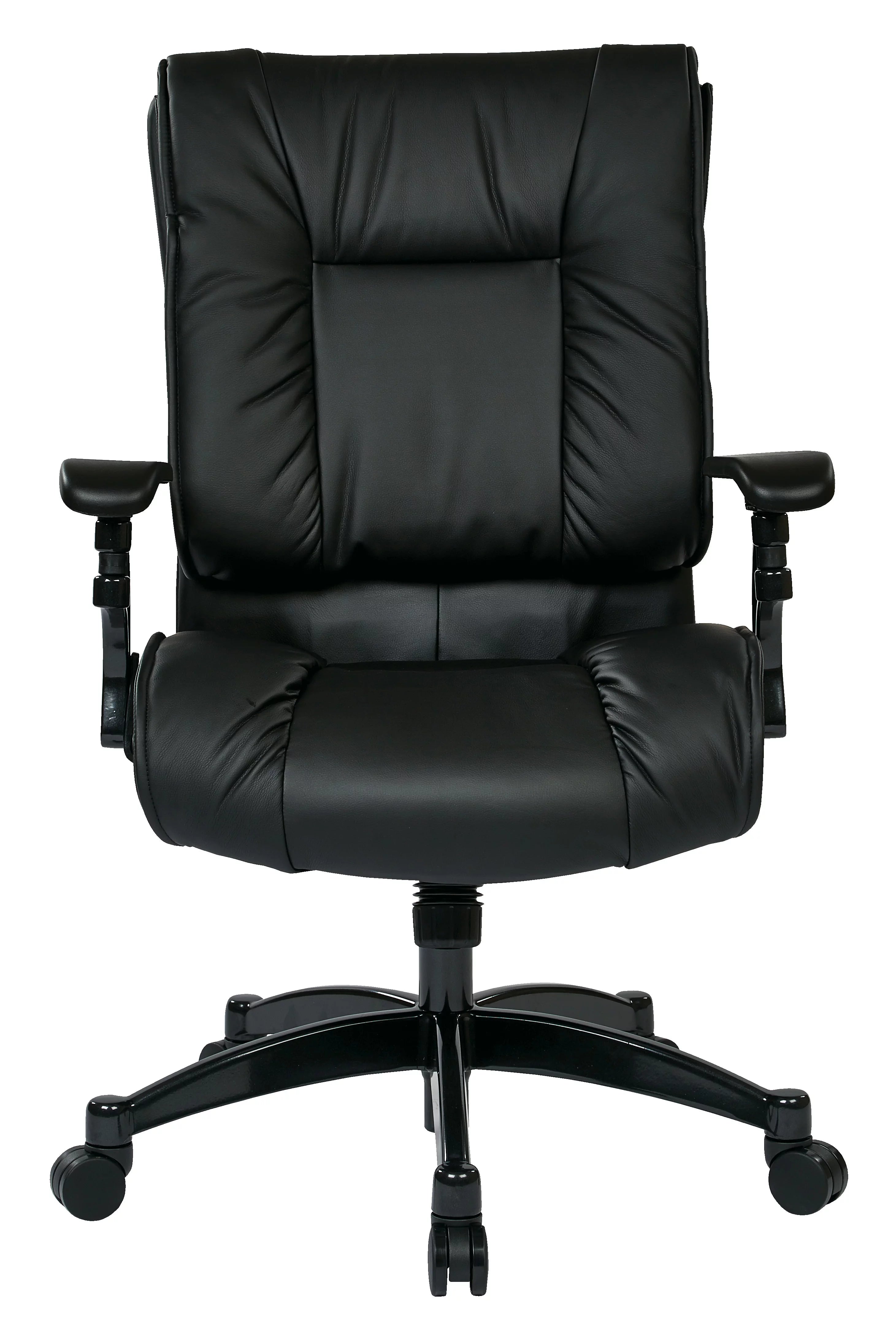 SPACE Seating Black Bonded Leather Conference Chair with Cantilever Arms G199