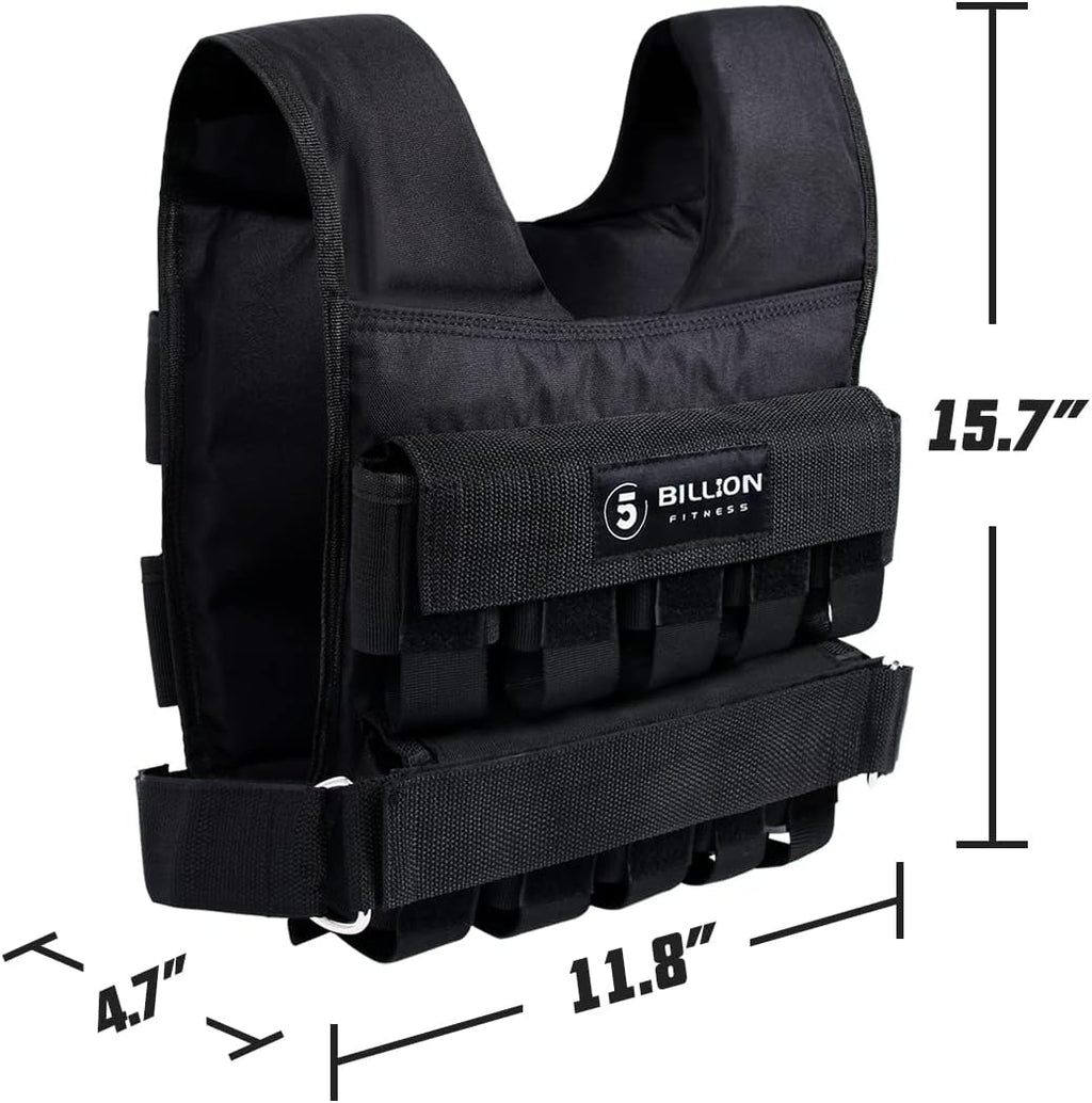 Adjustable Weighted Vest 0-44lbs for Men Women Strength Training W93168