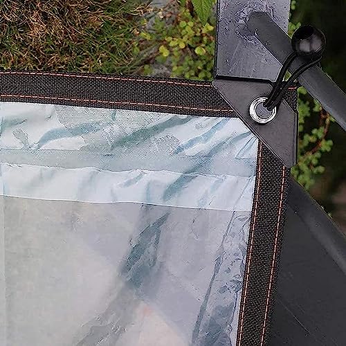 8x10 ft Clear Vinyl Tarp with Grommets, Heavy Duty Waterproof Y7548