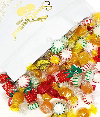 SweetGourmet Traditional Sour Fruit Balls | Bulk Hard Candy Wrapped | 1 Pound