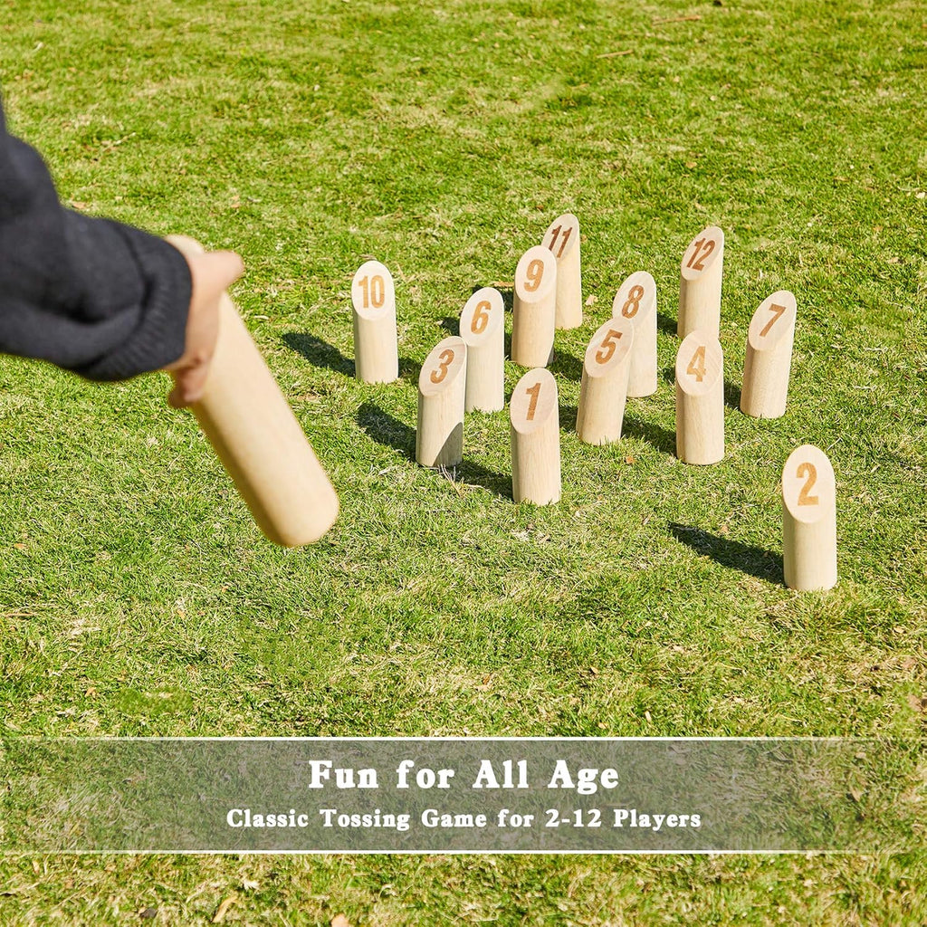 OLSA Wooden Throwing Game Set with Scoreboard & Carry Bag X2418