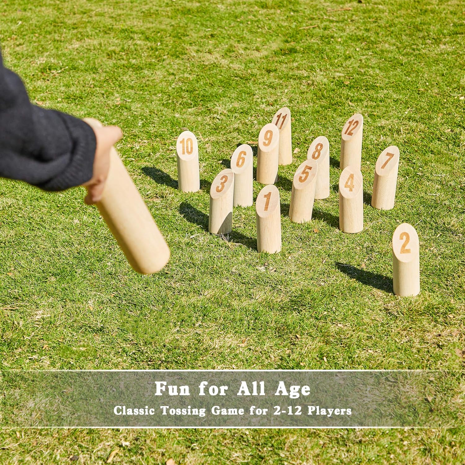 OLSA Wooden Throwing Game Set with Scoreboard & Carry Bag X2418