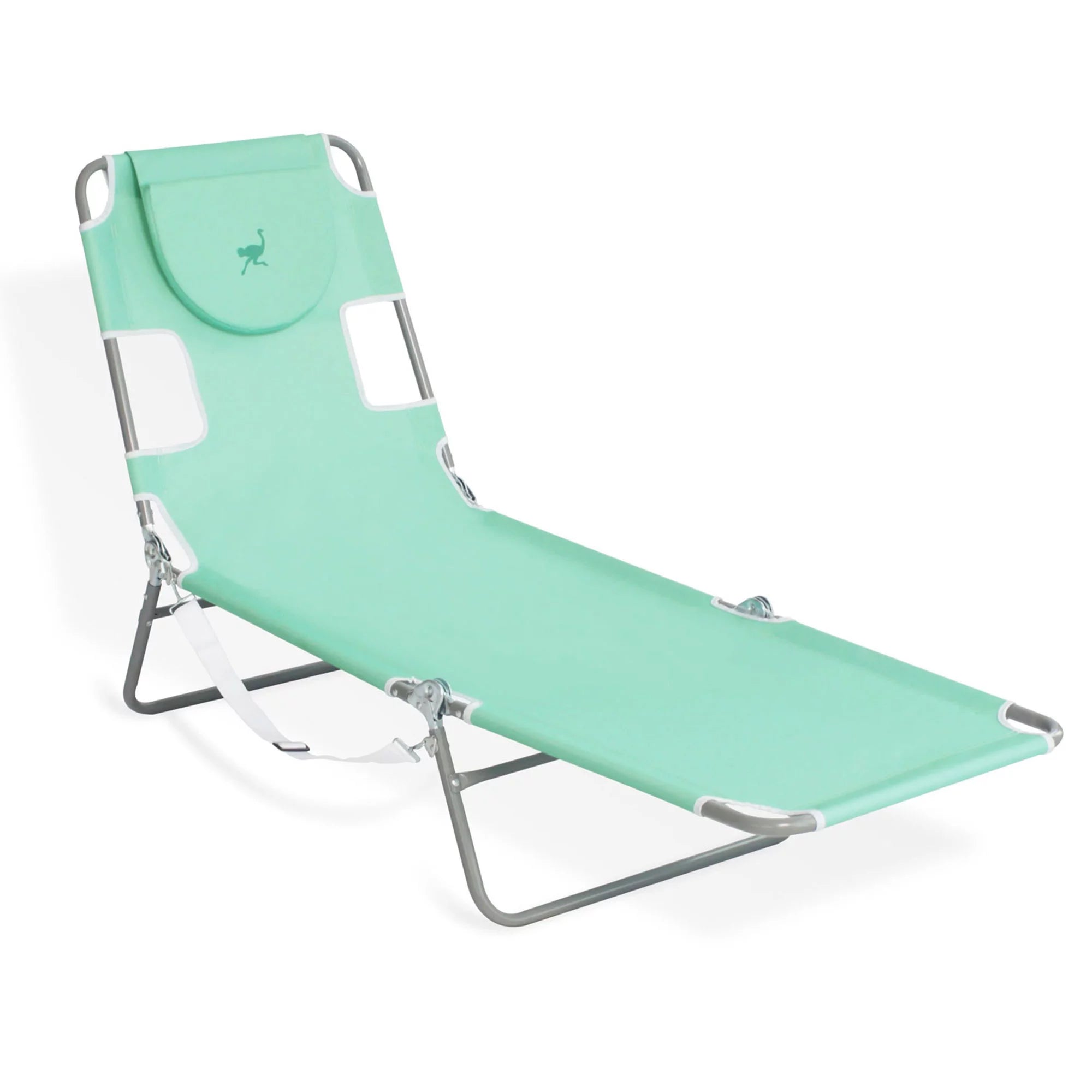 Ostrich Chaise Sunbathing Poolside Beach Chair with Recliner, Teal V291