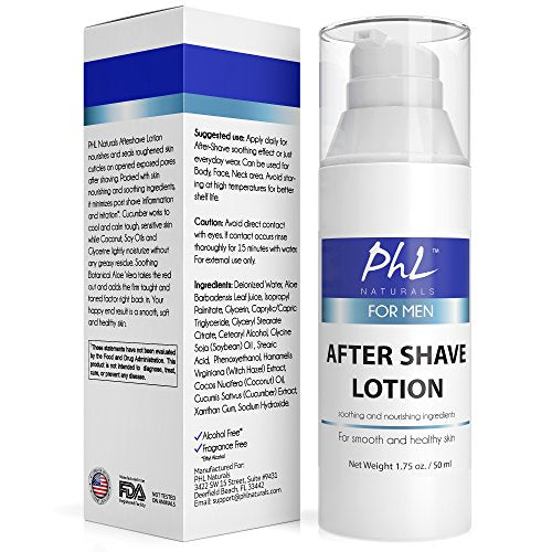Unscented Aftershave Lotion for Men, Soothes & Moisturizes Skin, 1.75 oz Z5682