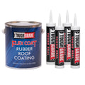 RV Roof Repair Kit | 1 Gallon Flex Coat + 4 Tubes Tough Seal Self Leveling Roof Sealant | RV Rubber Roof Coating | RV EPDM, TPO, PVC Repair | RV Roof Sealant