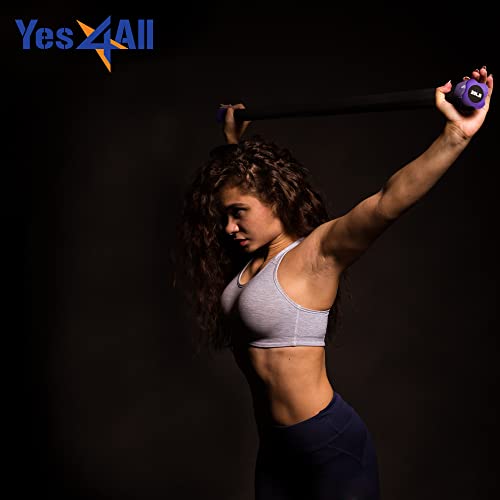 Yes4All Weighted Bar for Strength Training and Home Gym E384915