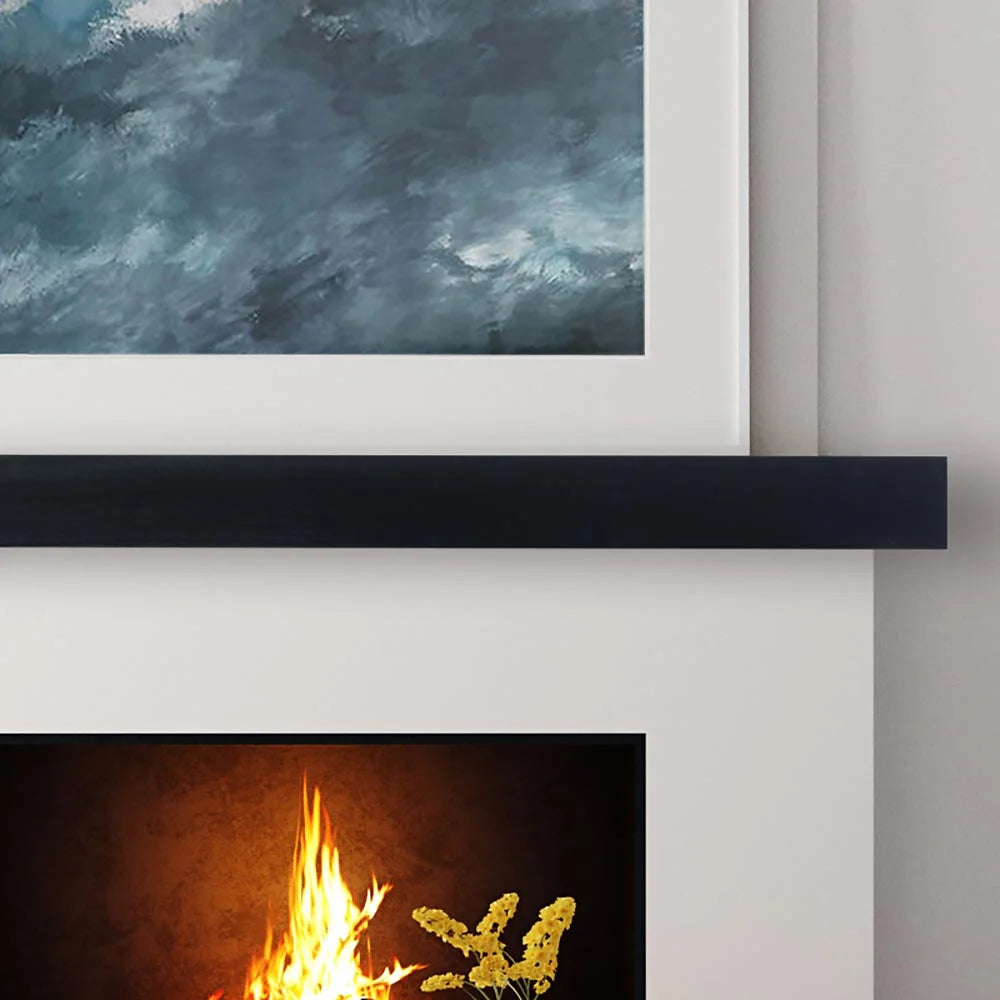 Mantels Direct Bedford 48" Floating Mantel Shelf with Corbels - Black W2852