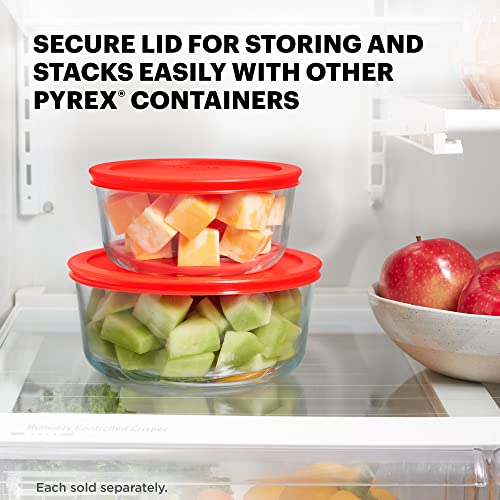 Pyrex Simply Store Glass Food Storage Container, 3 Cup, BPA-Free Lids C453624