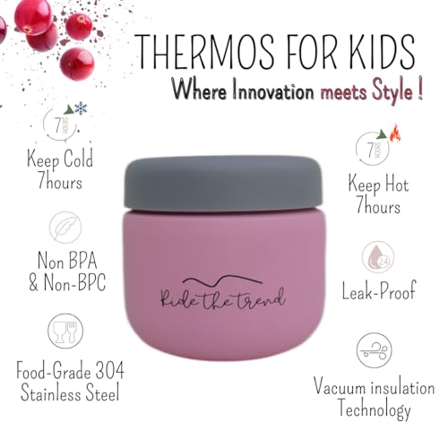 12oz Stainless Steel Vacuum Insulated Food Jar Leak-Proof Thermos for Kids Adults T16977