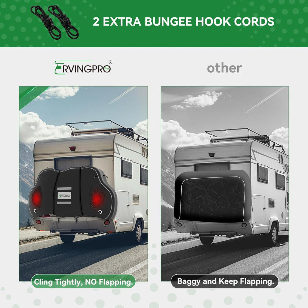Bike Cover for 2 Bikes on Rear Rack, 600D Oxford Waterproof, with Bungee Cords (XL) D931895