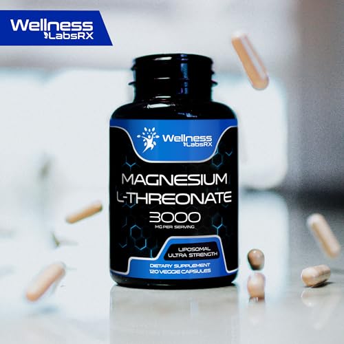 Magnesium L-Threonate Supplement Capsules 120 Count, 3000mg X2718