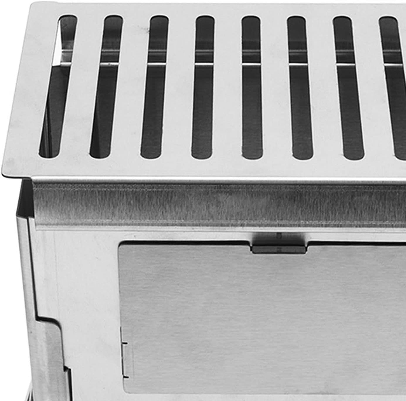 Folding Wood Burning Stove Stainless Steel Portable Camping BBQ Kit E546