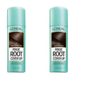 L'Oreal Paris Magic Root Cover Up Gray Concealer Spray, Medium Brown 2 Oz and Dark Brown 2 oz