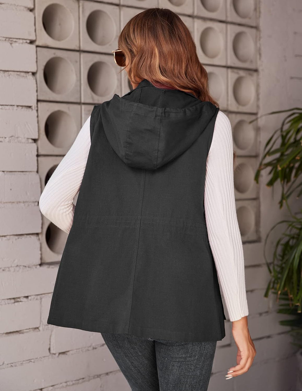 Beyove Women's Lightweight Sleeveless Military Anorak Vest L59019