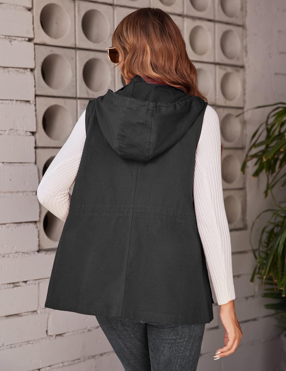 Beyove Women's Lightweight Sleeveless Military Anorak Vest L59019