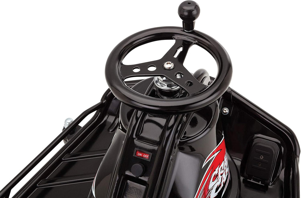 Razor Crazy Cart DLX 24V Electric Drifting Go Kart, Black/Red Y705447
