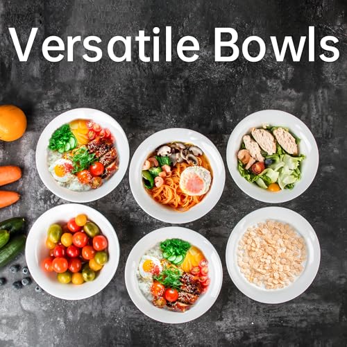 Tempered Glass Soup Bowls Set of 8, 20 oz, Microwave & Dishwasher Safe G58218