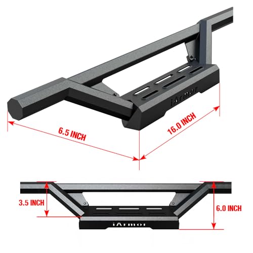 APS Stainless Steel Pocket Steps Running Boards for Chevy Colorado GMC Canyon 2015-2024 Crew Cab B3691