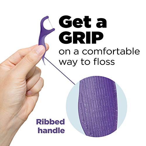 GUM Comfort Slide Floss Picks for Tight Teeth, Extra Strong Shred-Resistant, Fresh Mint, 90 ct (6pk) Q348