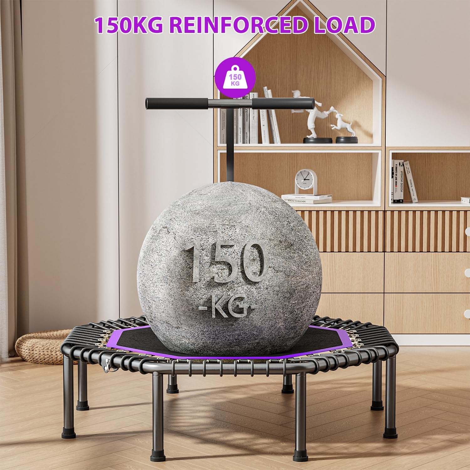 50" Trampoline Rebounder, 330lbs Capacity G819458