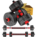 Adjustable Weights Dumbbells Set,20LBS 44LBS Barbell Weight Set for Home Gym,Dumbbells Set of 2 Hand Weights at Home,Push-up,Free Weight Set Fitness Exercise Workout Equipment for Man Women