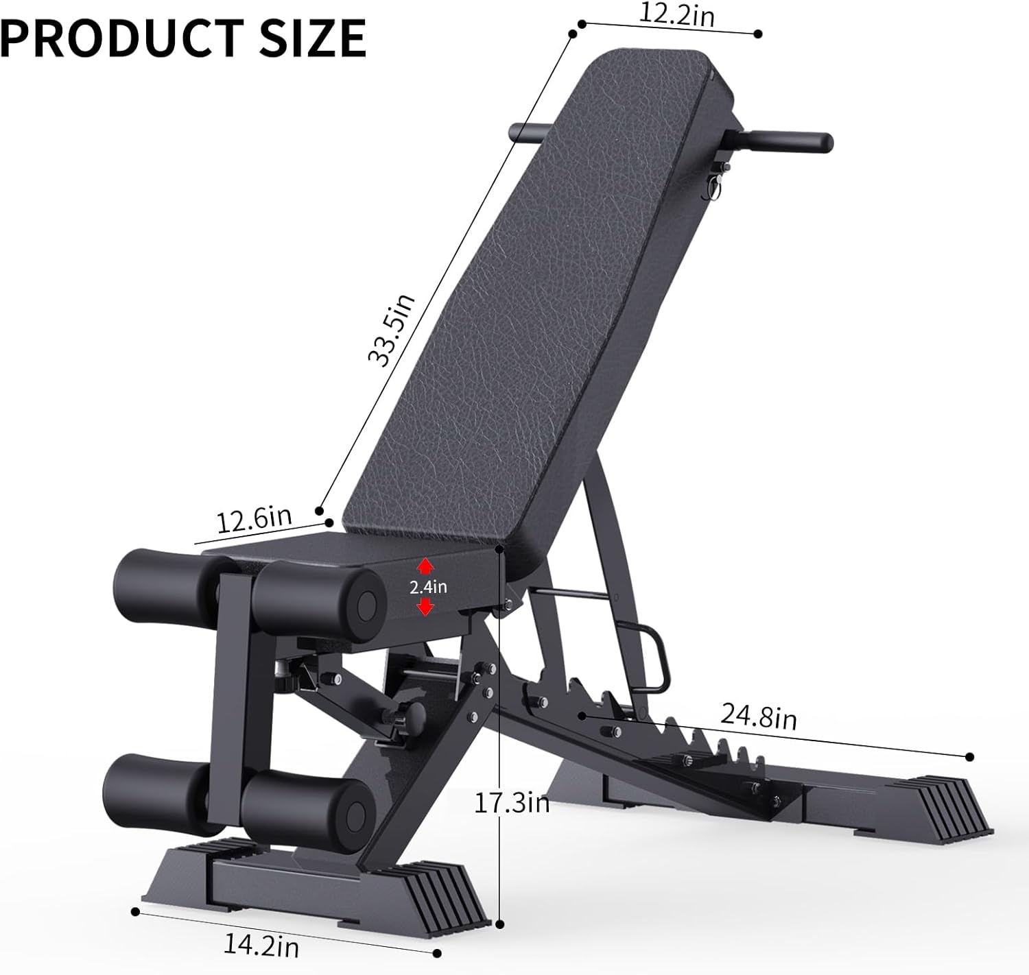 K KINGKANG Adjustable Weight Bench, 1100 LB Capacity, Foldable Flat/Incline/Decline for Home Gym G75575