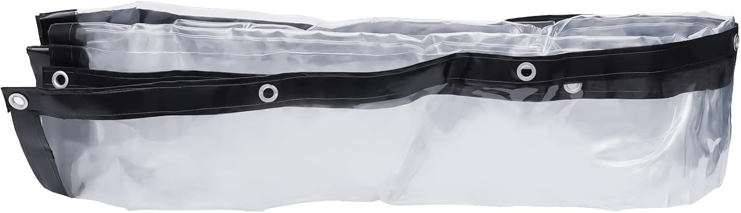 8×20FT Clear PVC Tarp Curtain Waterproof Heavy Duty Patio Enclosure J302
