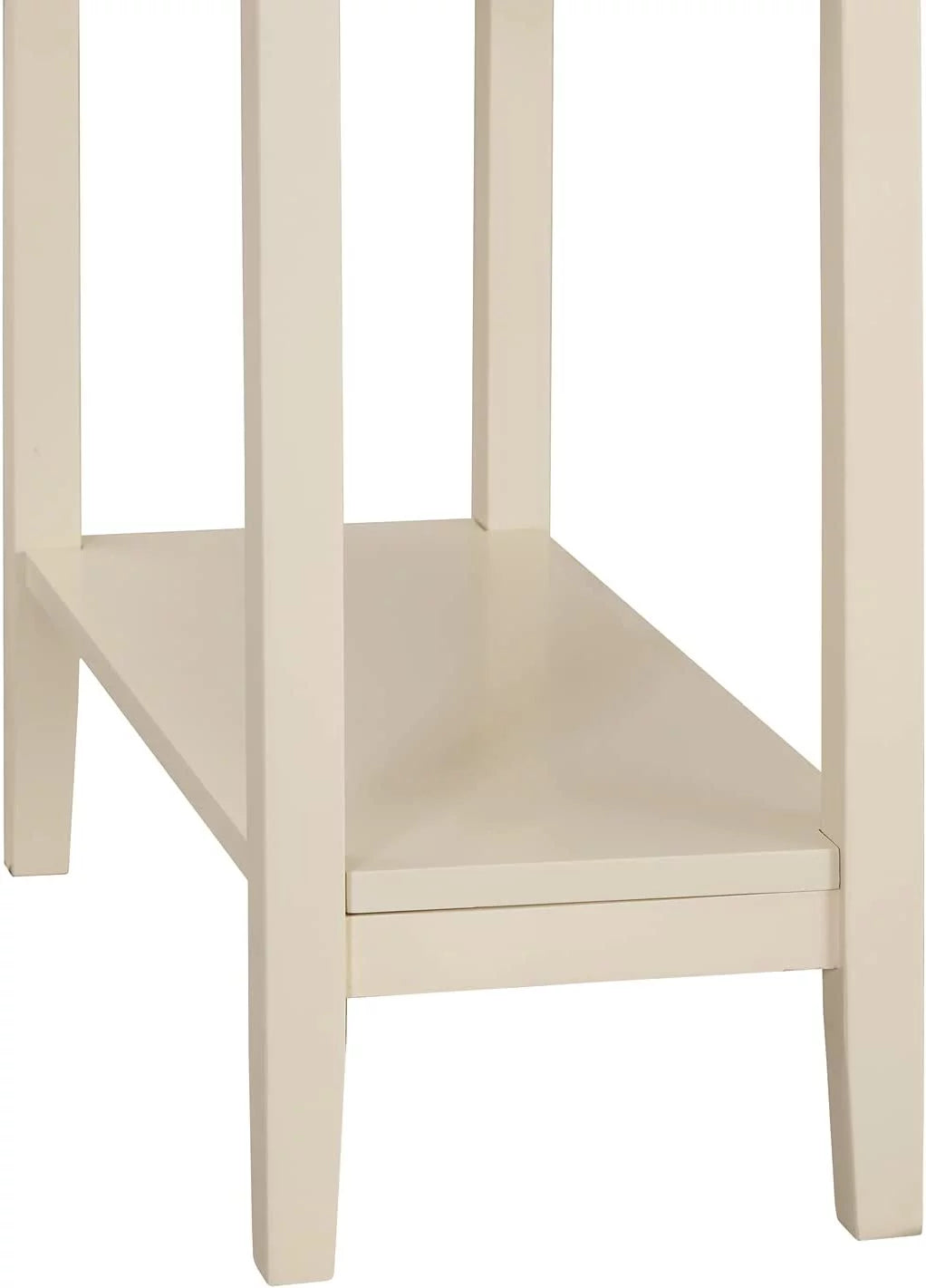 Flip Top Narrow End Table with Storage, Cream G920