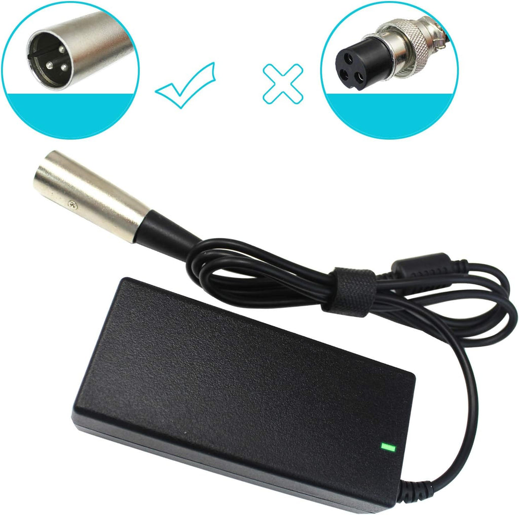 24V 2A 3-Pin XLR Scooter Battery Charger for Jazzy, Go-Go, Schwinn, Ezip, Mongoose V78989
