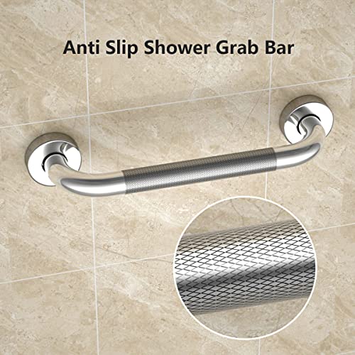 YuanDe 12 Inch Anti Slip Shower Grab Bar, Stainless Steel Chrome Finish A63151