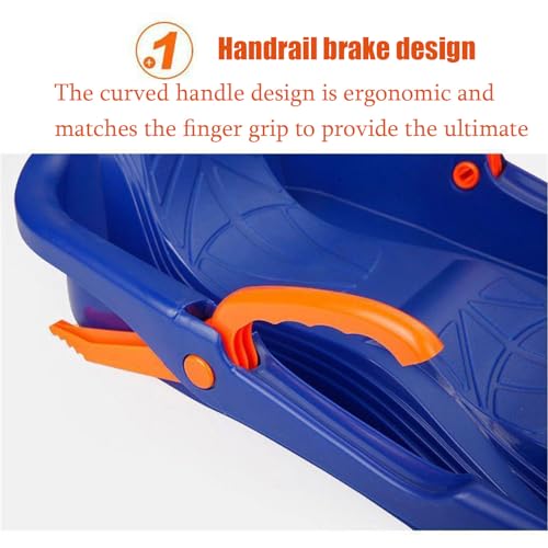 Toboggan Snow Sled with Pull Rope and Handles for Kids and Adults Z33128