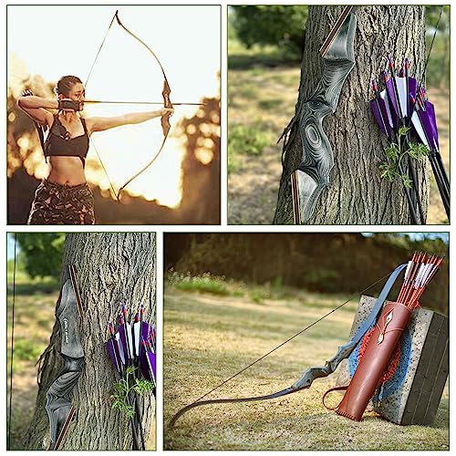 Black Hunter Takedown Recurve Bow 60" for Adults Outdoor Practice & Hunting R356462