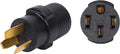 ONETAK NEMA 10-50P to 14-50R 120V/240V Compact 50 Amp 3 Prong Male Plug to 50 Amp 4 Prong Female Receptacle Generator RV Welder Dryer Stove Power Cord Adapter Connector