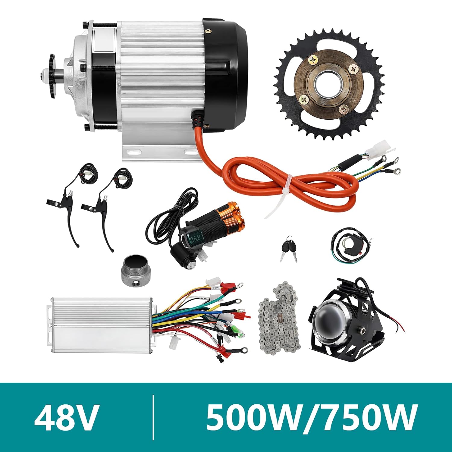 48V 750W Brushless Geared Motor Kit with Controller for Tricycle & E-Bike Y19573