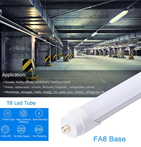 Single Pin T8 96" 8ft LED Tube 45W 5000K 4500LM Frosted 25-Pack K358