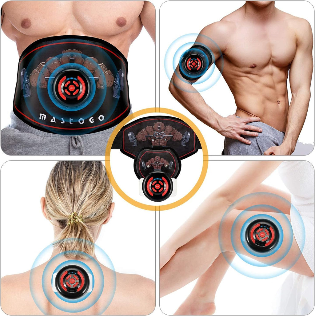 Electronic Abs Toning Training Belt - 9 Modes EMS Pulse Abdominal Muscle Stimulator H75331