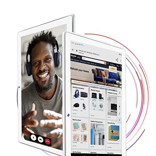 10.1 Inch Android Tablet with Keyboard, 4GB RAM 64GB Storage, Silver W589981