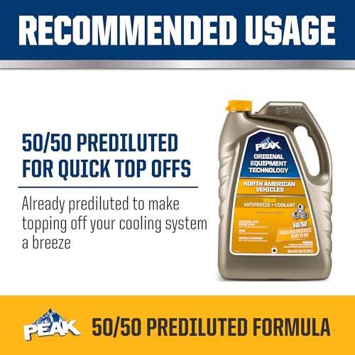 PEAK OET Extended Life Gold Antifreeze/Coolant for North American Vehicles, 1 Gal. Y4746