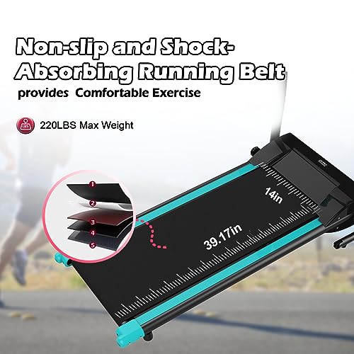 Folding Treadmill 2.5 HP Portable Electric Running Machine for Home C875530