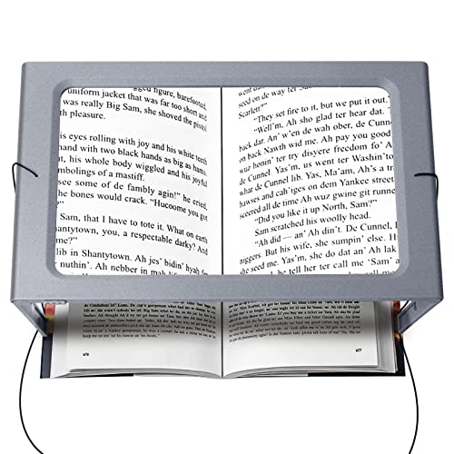 5X Magnifying Glass with Light and Stand, 36 LED Dimmable Floor Magnifying Lamp, 3-in-1 Adjustable Lighted Magnifier for Reading, Sewing, Crafts, Close Work etc