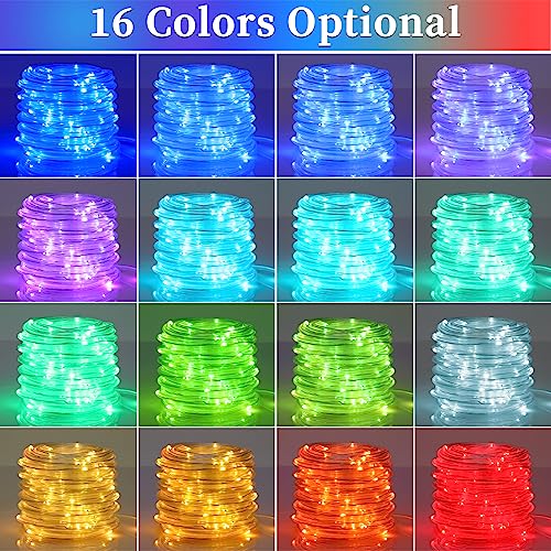 Solar Outdoor Rope Lights 66ft 200LEDs Waterproof for Garden Decor K4283