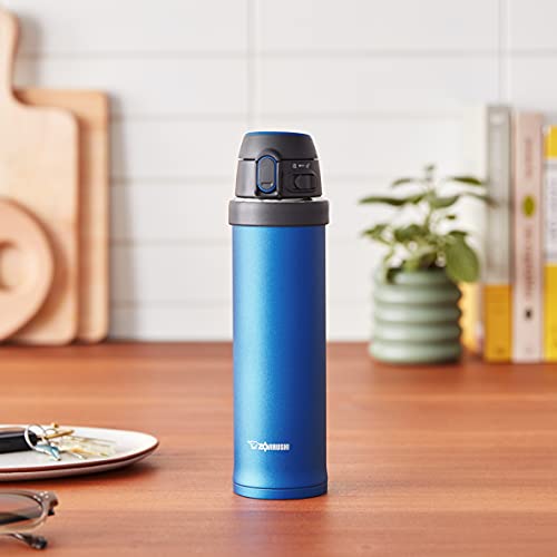 Zojirushi SM-QHE60AK Flip-and-Go Stainless Mug, 20-Ounce, Cobalt Blue F50501