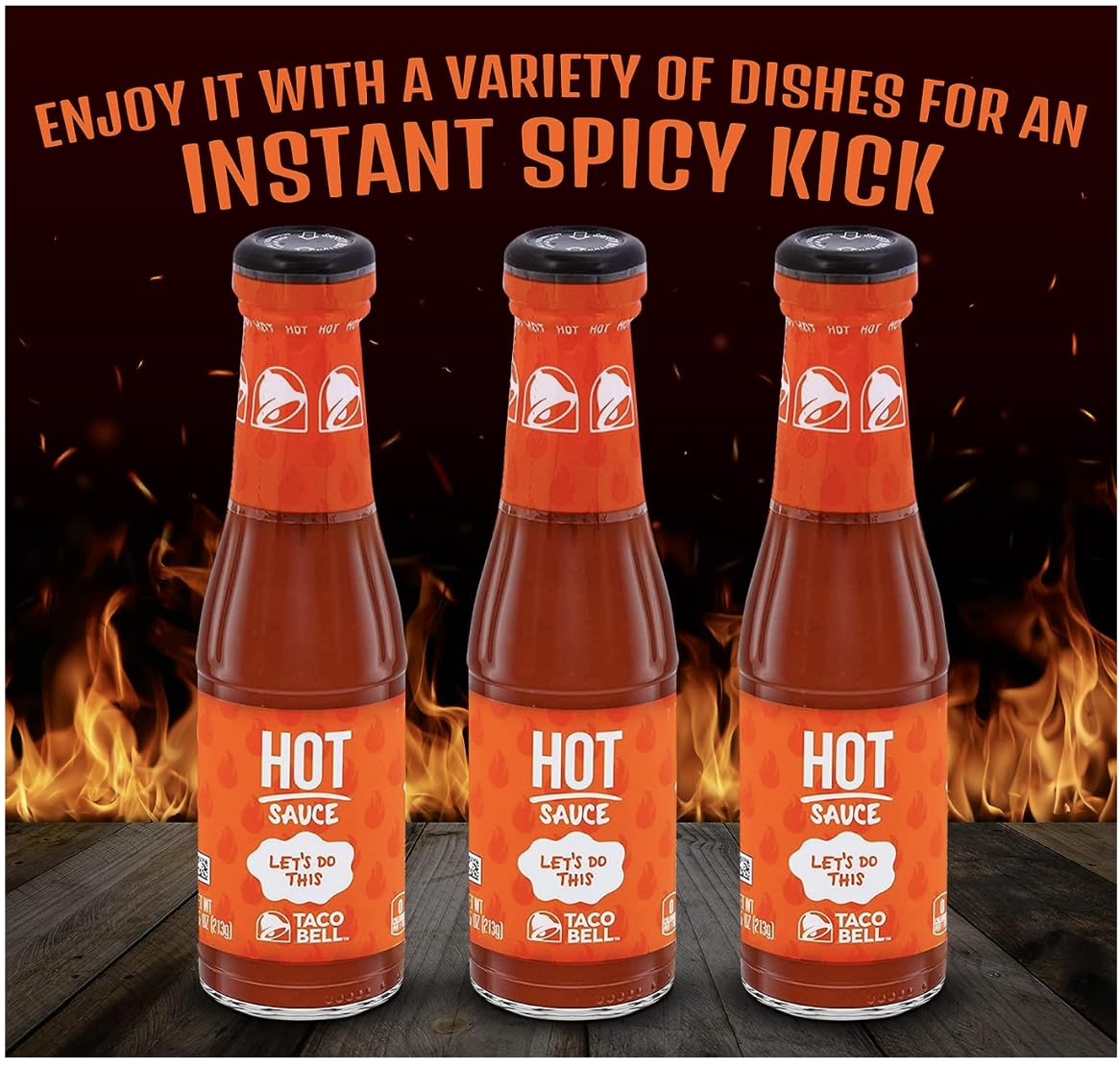 Taco Bell Hot Sauce Bottle 7.5 oz (2-Pack) D162920