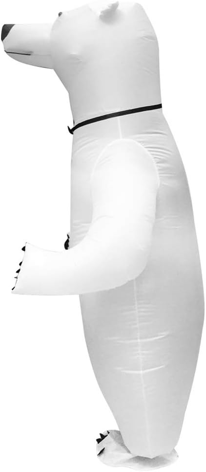 Inflatable White Polar Bear Costume for Adults Cosplay Party O7133