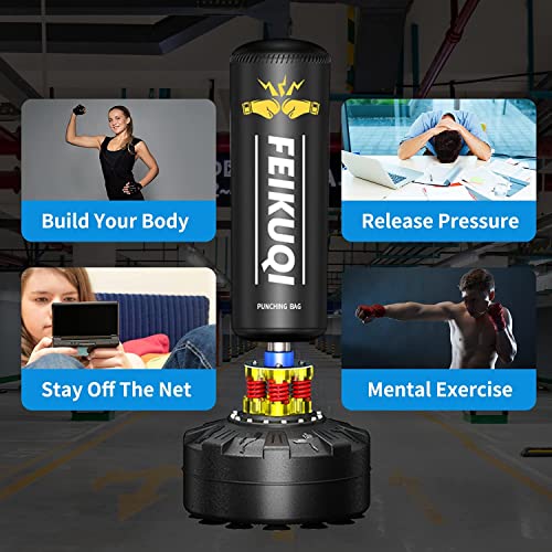 Feikuqi 70" Punching Bag with Stand for Adults I983