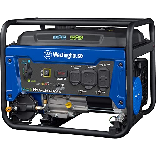Westinghouse 4650 Peak Watt Dual Fuel Portable Generator with Remote Electric Start T983