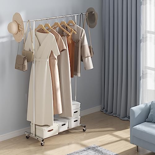 VEVOR Heavy Duty Clothes Rack, Double Hanging Rod, Adjustable Height, 600 lbs Capacity P7800