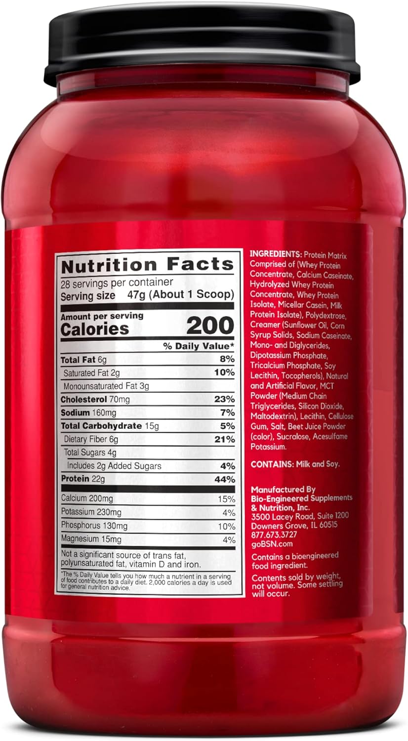 BSN SYNTHA-6 Whey Protein Powder, Strawberry Milkshake, 28 Servings U100240