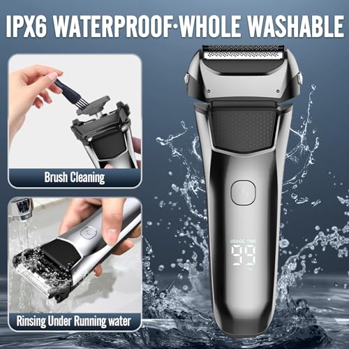 Electric Razor for Men, Rechargeable Cordless Foil Shaver D5644